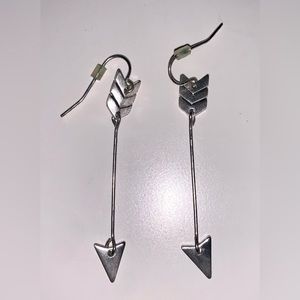 Silver Arrow Dangle Earrings